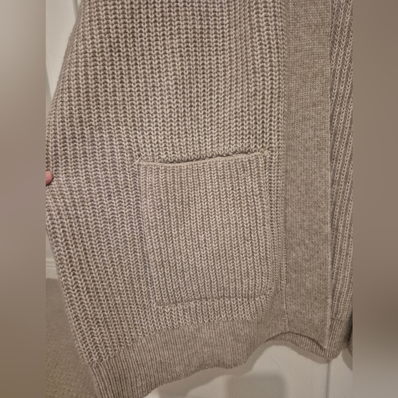 Hudson North Knit Oatmeal 2X Open Front Cardigan Sweater - Picture 7 of 9